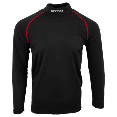 Нательное белье (майка с длинным рукавом) CCM NECKGUARD LS COMPRESSION TOP JR