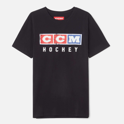 Футболка CCM VINTAGE FALL SS TEE SR-blk